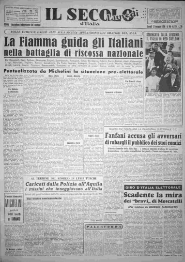 lunedì 12 maggio 1958