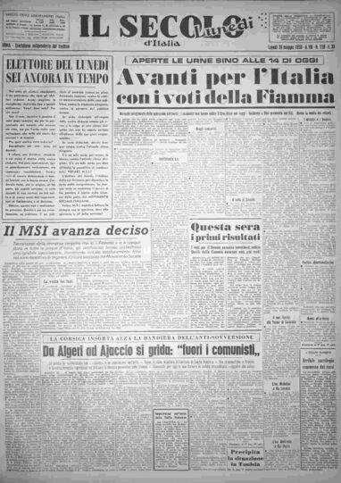 lunedì 26 maggio 1958