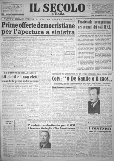 giovedì 29 maggio 1958