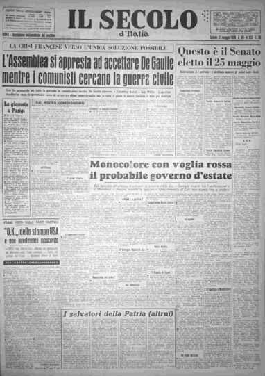 sabato 31 maggio 1958