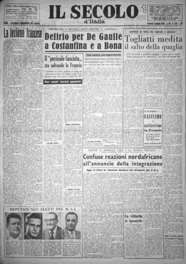 venerdì 6 giugno 1958