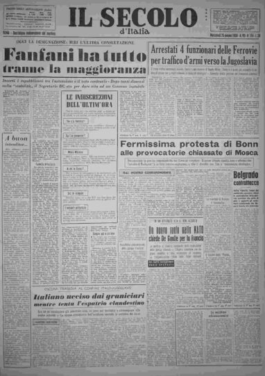 mercoledì 25 giugno 1958