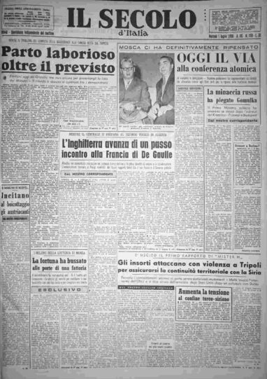martedì 1 luglio 1958