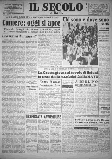 mercoledì 9 luglio 1958