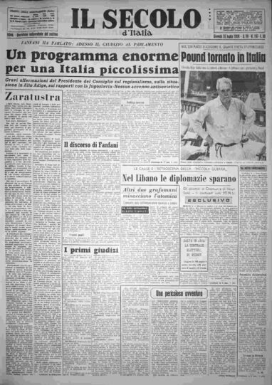 giovedì 10 luglio 1958