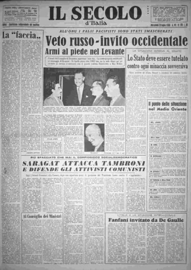 mercoledì 23 luglio 1958