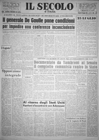 venerdì 25 luglio 1958