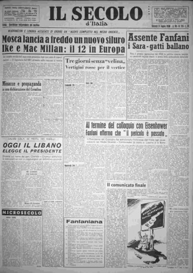 giovedì 31 luglio 1958