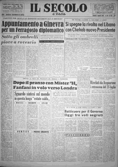 venerdì 1 agosto 1958