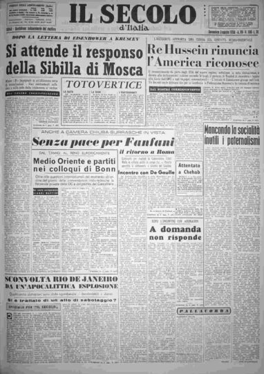 domenica 3 agosto 1958