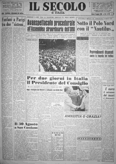 sabato 9 agosto 1958