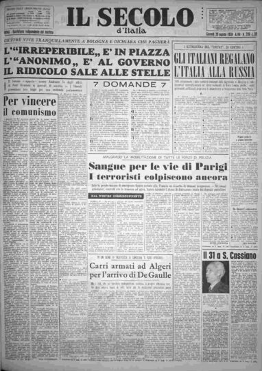 giovedì 28 agosto 1958