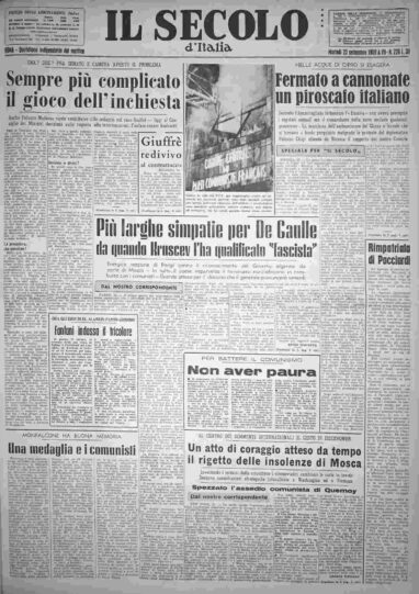 martedì 23 settembre 1958