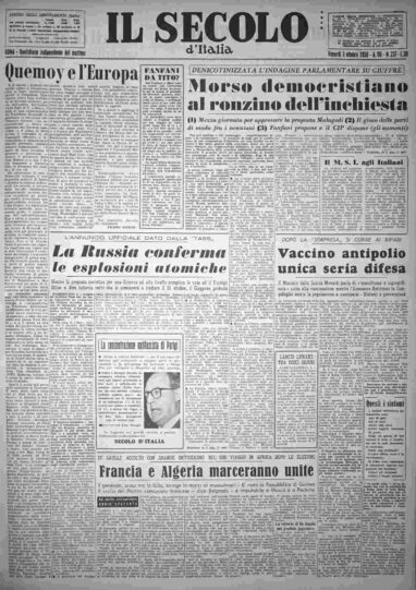 venerdì 3 ottobre 1958