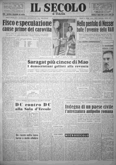 domenica 5 ottobre 1958