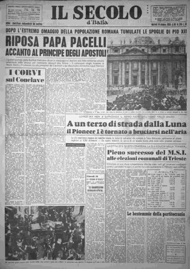 martedì 14 ottobre 1958