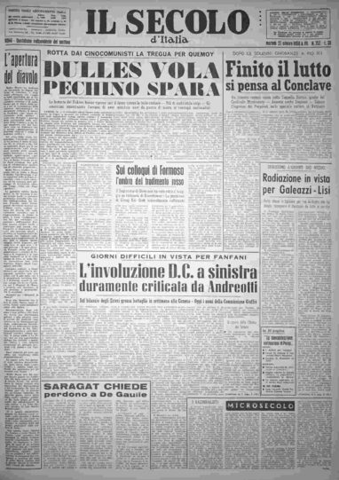 martedì 21 ottobre 1958