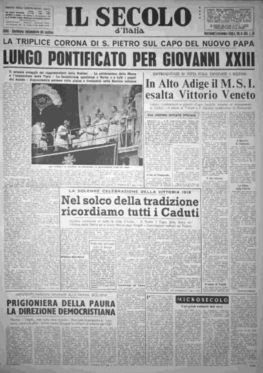 mercoledì 5 novembre 1958