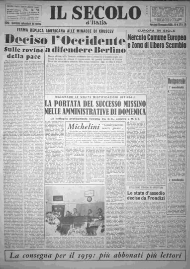 mercoledì 12 novembre 1958