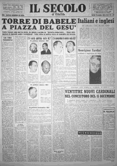 martedì 18 novembre 1958