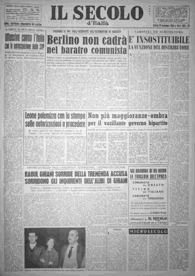 sabato 29 novembre 1958