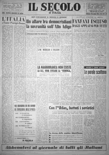 domenica 30 novembre 1958