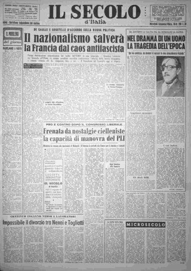 mercoledì 3 dicembre 1958
