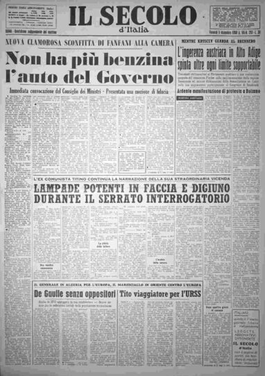 venerdì 5 dicembre 1958