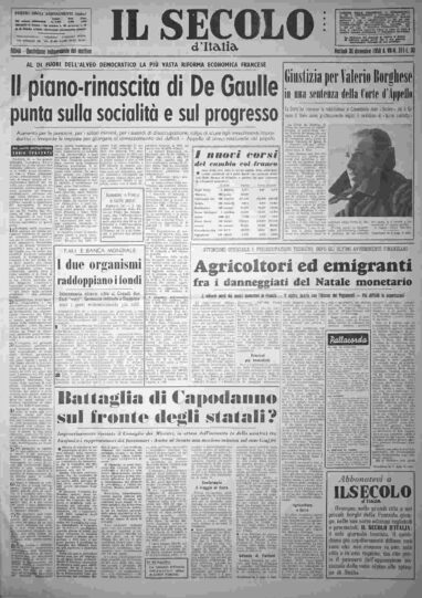 martedì 30 dicembre 1958