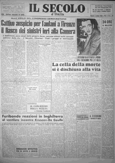 giovedì 22 ottobre 1959