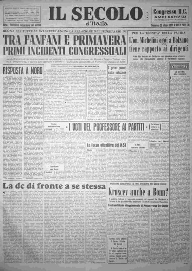 domenica 25 ottobre 1959