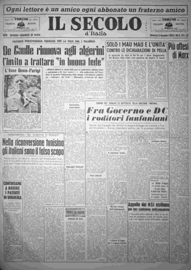 domenica 22 novembre 1959