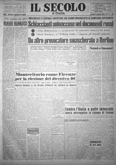 mercoledì 20 gennaio 1960