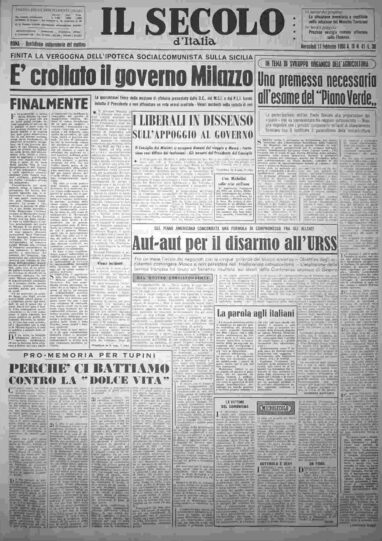 mercoledì 17 febbraio 1960