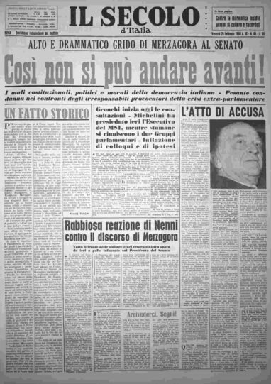 venerdì 26 febbraio 1960