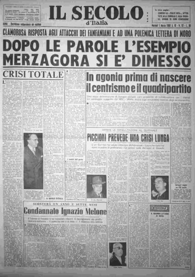 martedì 1 marzo 1960