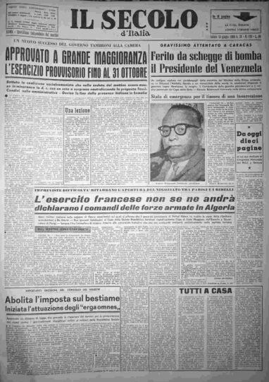 sabato 25 giugno 1960