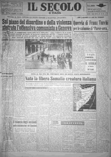 venerdì 1 luglio 1960