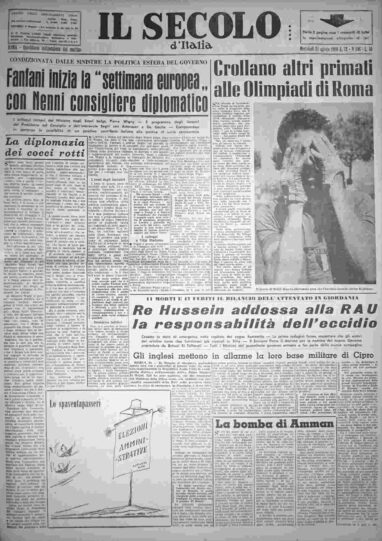 mercoledì 31 agosto 1960