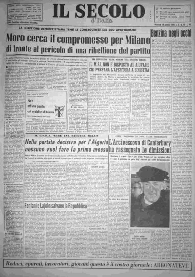 mercoledì 18 gennaio 1961