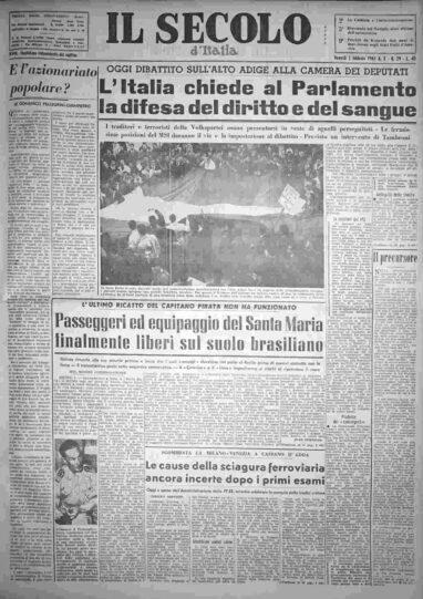 venerdì 3 febbraio 1961