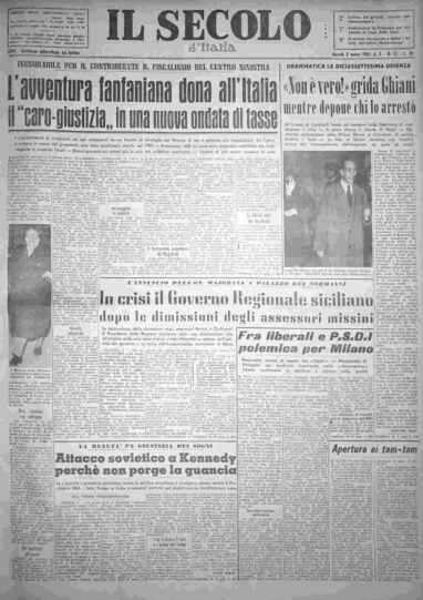 giovedì 2 marzo 1961