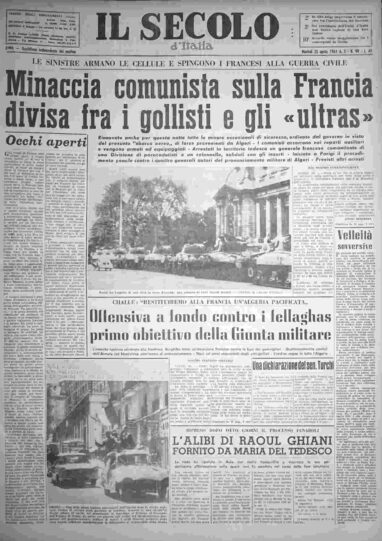 martedì 25 aprile 1961