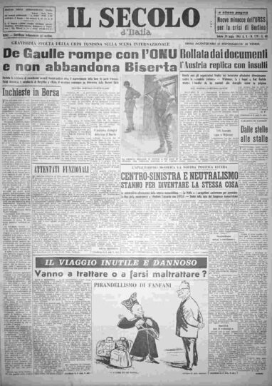 sabato 29 luglio 1961