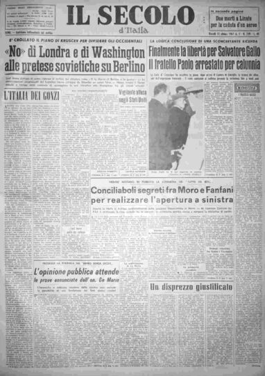 giovedì 12 ottobre 1961