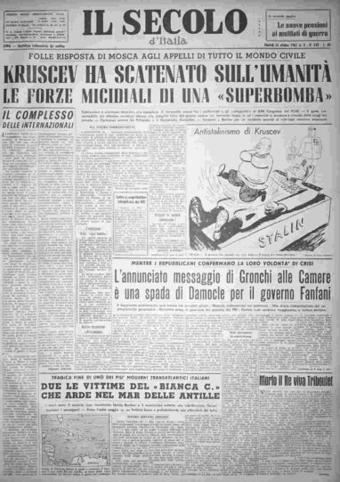 martedì 24 ottobre 1961