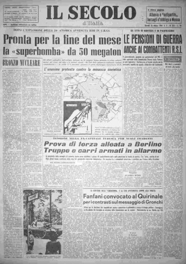 giovedì 26 ottobre 1961