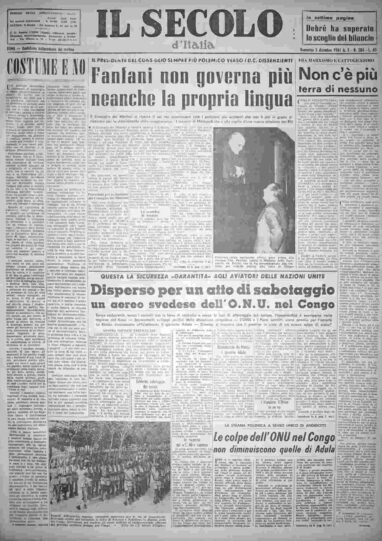 domenica 3 dicembre 1961