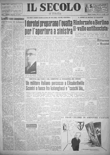 martedì 5 dicembre 1961