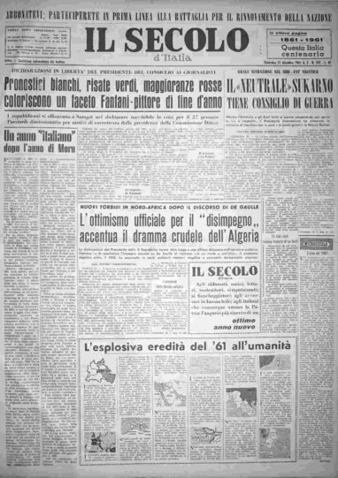domenica 31 dicembre 1961